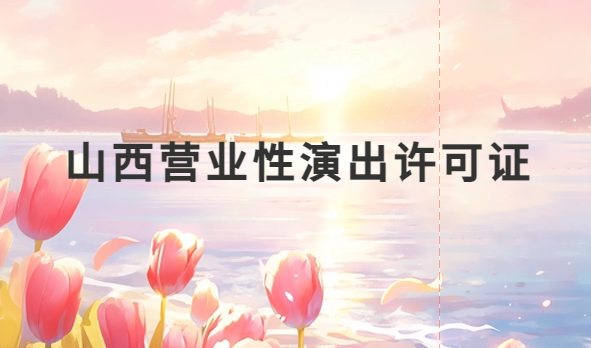 山西營業(yè)性演出許可證怎么辦理,申請流程、條件及材料攻略