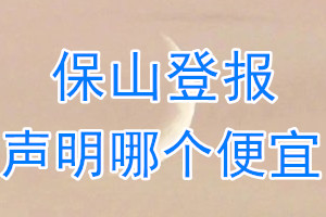 保山登報(bào)聲明哪個(gè)便宜