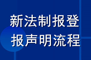 新法制報登報聲明流程