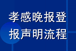 孝感晚報(bào)登報(bào)聲明流程