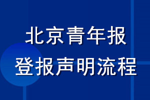 北京青年報(bào)登報(bào)聲明流程