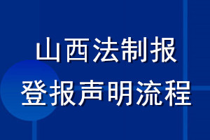 山西法制報(bào)登報(bào)聲明流程