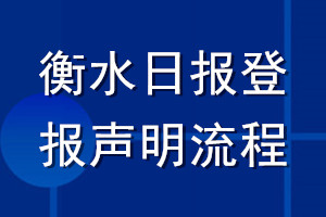 衡水日?qǐng)?bào)登報(bào)聲明流程